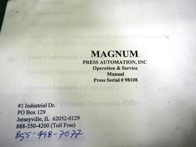 1998 MAGNUM 60 Ton Hydraulic Presses | Liberty Machine Works LLC (13)