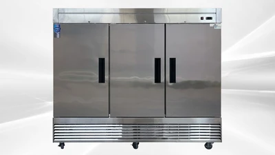 171-0176 3 Door Reach In Stainless Steel Self Contained Cooler