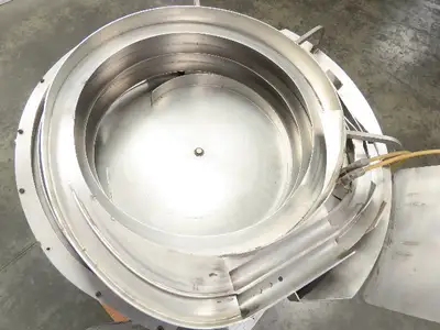 Haumiller Engineering 24" Stainless Vibratory Bowl Parts Feeder On A Stand 110v