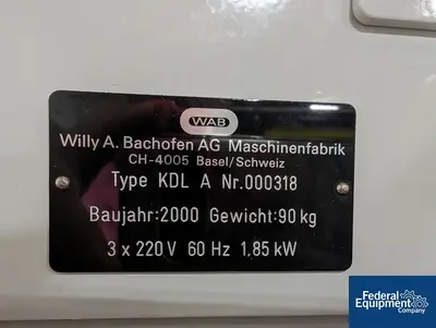USED Dyno-Mill Glen Mills Dyno Mill, Model KDL A