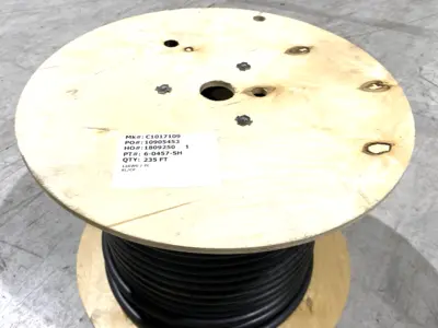 USED BASIC WIRE AND CABLE CONTROL CABLE 12AWG STRAND. 0.60" OD ROLL OF 235'
