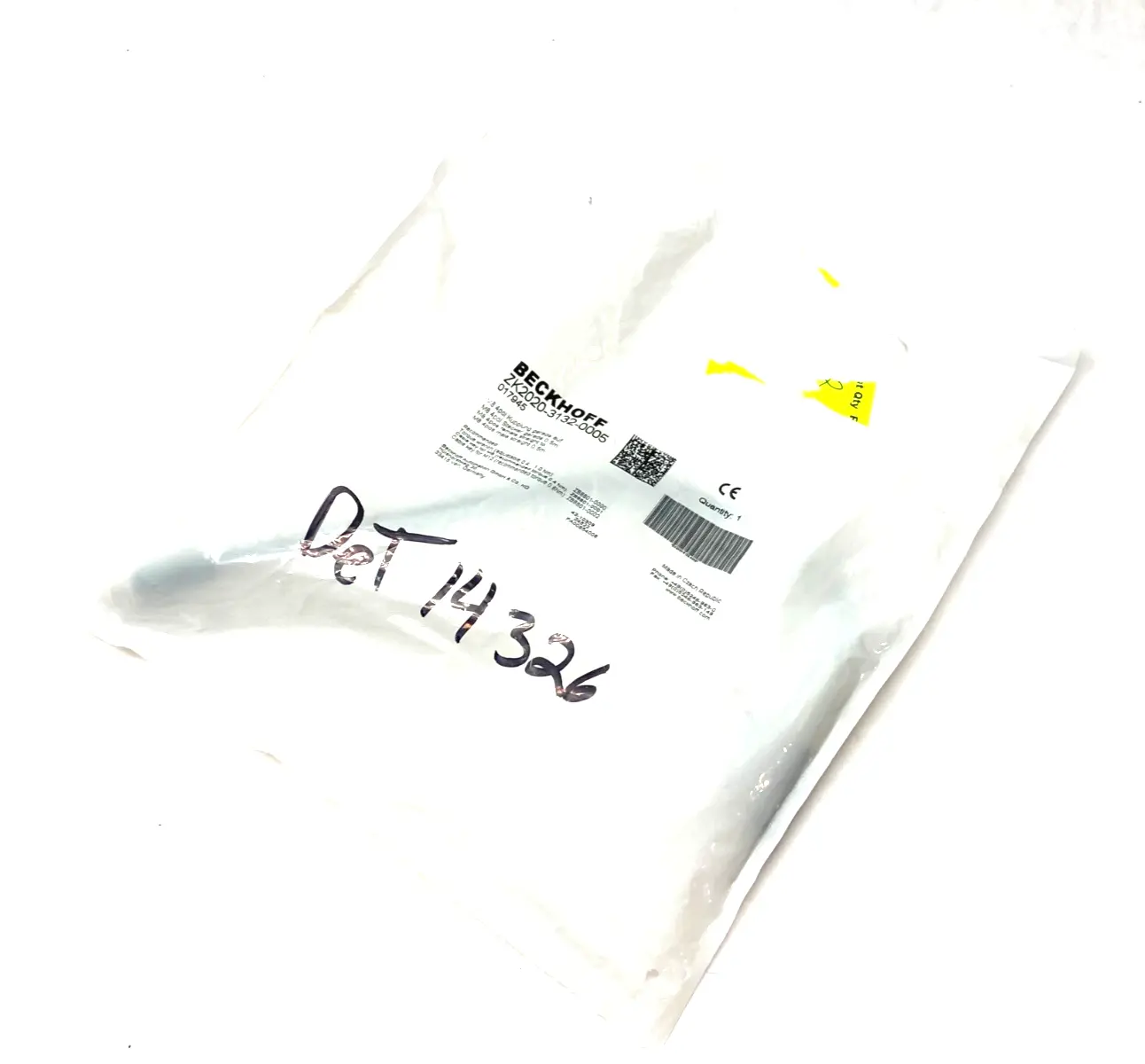 USED BECKHOFF DOUBLE ENDED POWER CABLE M8 4-POS MALE TO FEM