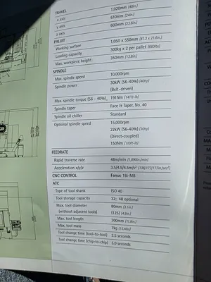2006 BRIDGEPORT VMC-1000C Vertical Machining Centers | Liberty Machine Works LLC (13)