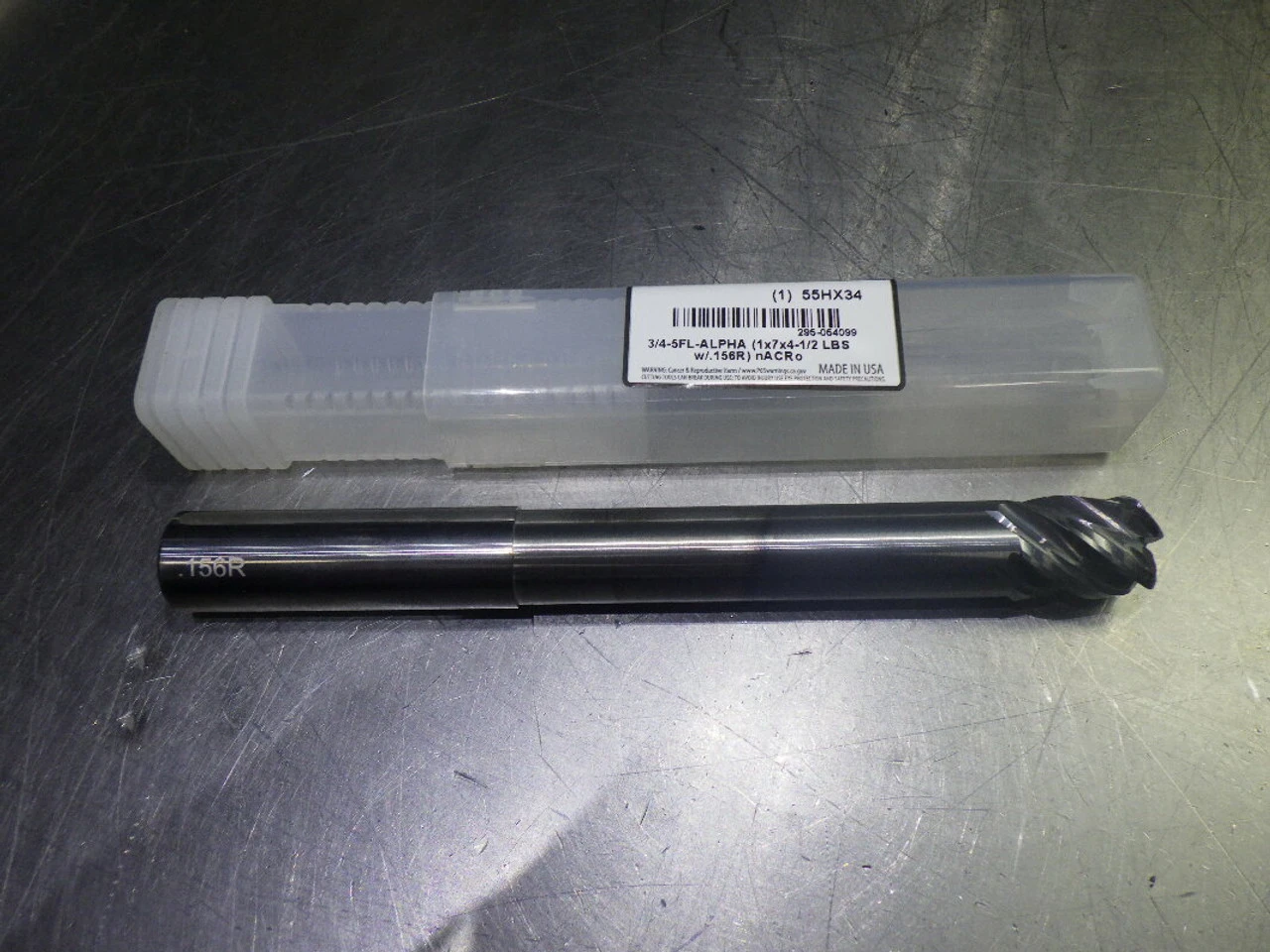 Monster 3/4" 5 Flute Carbide CR XL Endmill 3/4" Shank .156" R 295-054099 (LOC3572)
