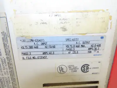 Magnetek CIMR-G3U4015 Impulse G+ Crane Controls 20Hp Inverter VFD Drive 380-460V