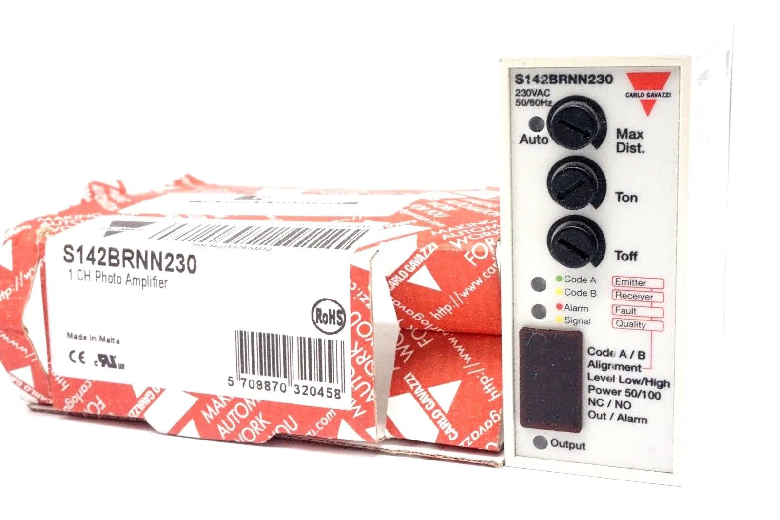 NEW CARLO GAVAZZI S142BRNN230 PHOTO AMPLIFIER