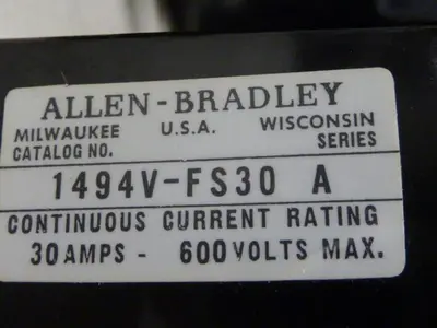 USED ALLEN BRADLEY 1494V-DS30 SER A