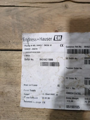 New | in-Stock Endress+Hauser 5W4C2F-D587/0 Meters - Misc Indiana US | J&J Industrial Supply #884404