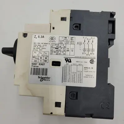 USED TELEMECANIQUE TELEMECANIQUE GV2-L10 CIRCUIT BREAKER 6.3A