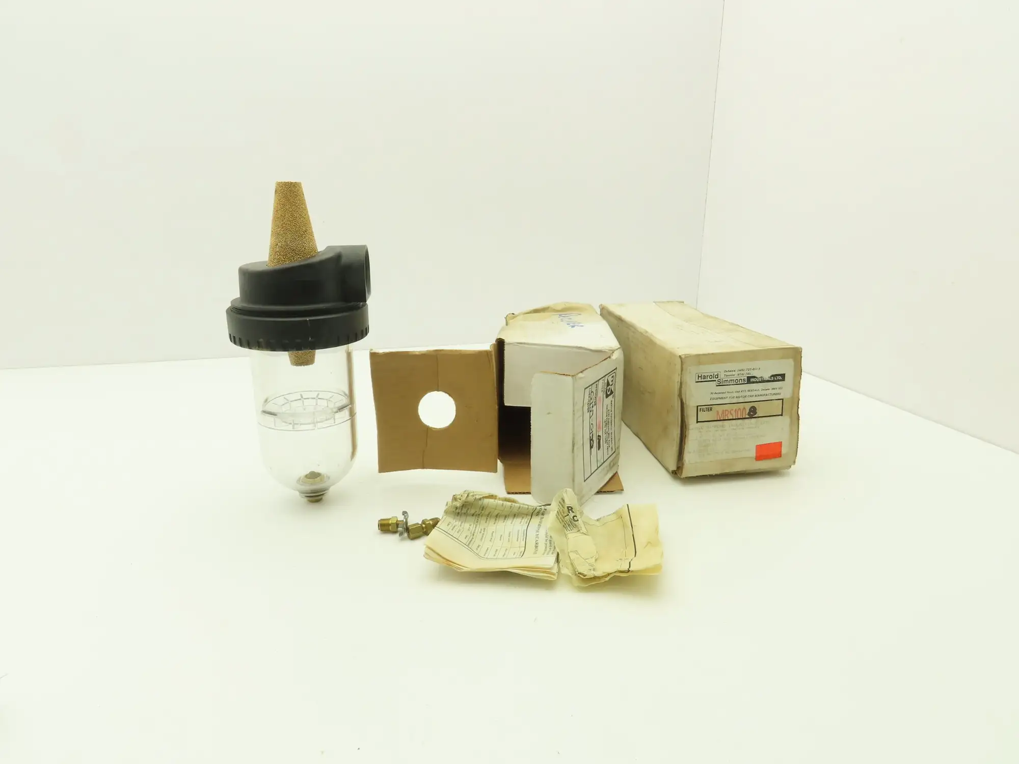 Master Pneumatic MRS100-8 Silencer Reclassifier Filter 1" NPT W/Drain Lot of 2