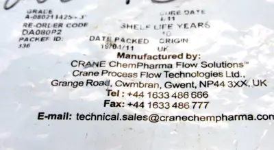 NEW CRANE SAUNDERS DA080P2 REPLACEMENT DIAGPHRAGM A3DN80