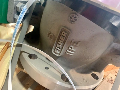 Fisher 6" V150 V-Ball Control Valve with actuator and positioner , Unused