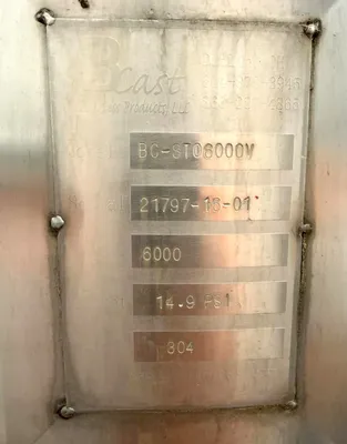USED BCAST 6000 Gallon Jacketed Mix Tank