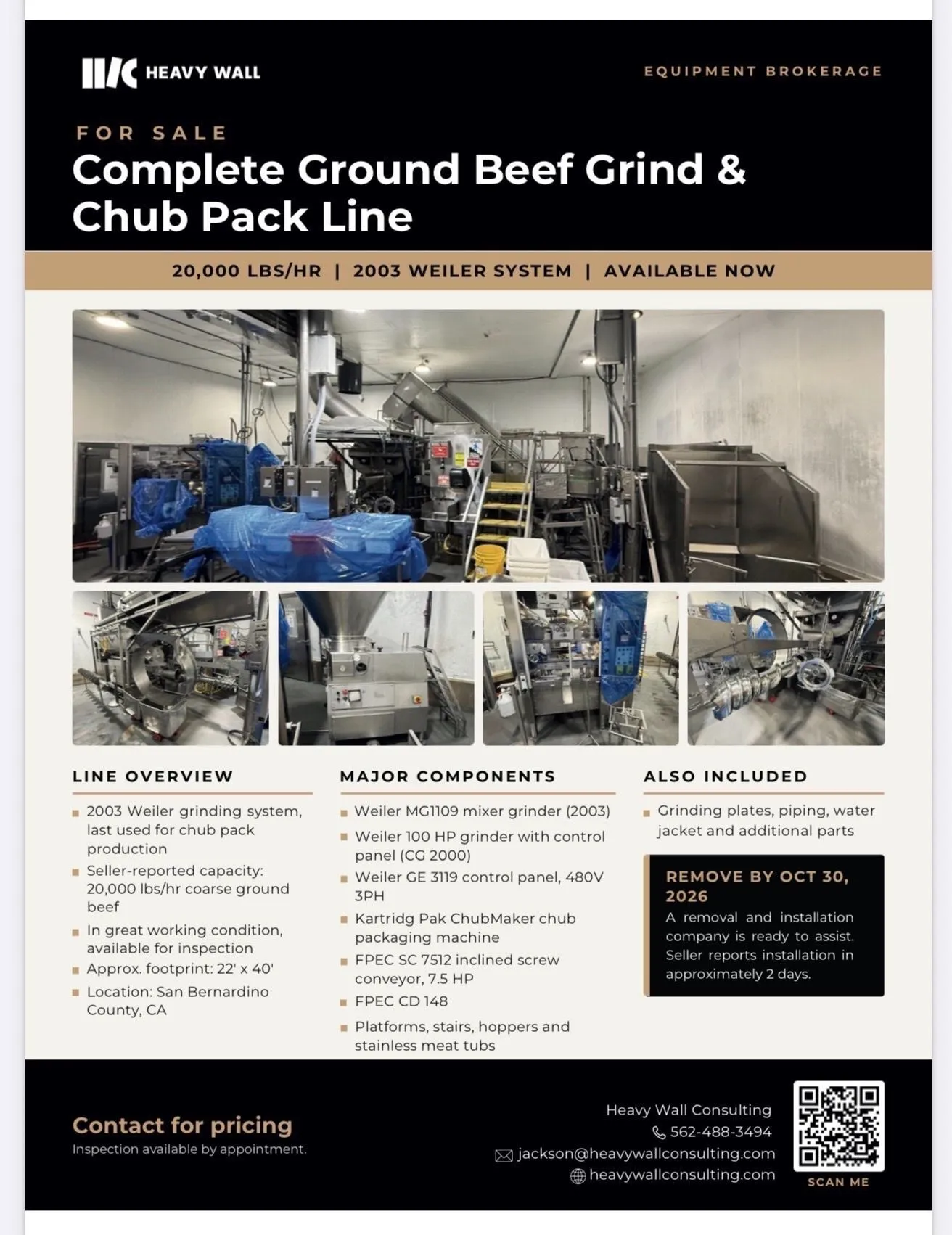 Used WEILER 1109 Grinders / Shredders - Food California US | Heavy Wall Consulting #1557982