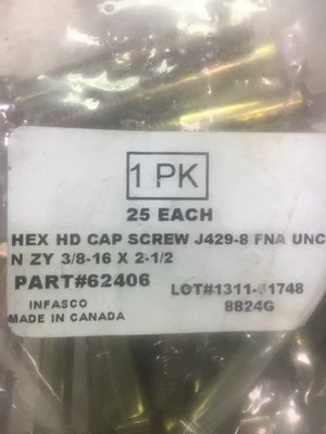 New | in-Stock Infasco 62406 Nuts & Screws Indiana US | J&J Industrial Supply #520172