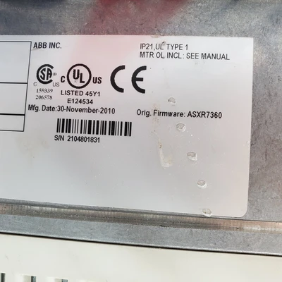 Used ABB ACS800-U1-0004-5+P901 Variable Speed Drives California US | American Industrial Supply Co. #1445105