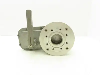 Vacuum Research Company S482 2" Flanged Knife Manual Gate Valve Rubber Seat