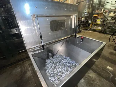 Complete KOSME Bottling Line Includes Depalletizer, Barifill Glass Filler & Flexa Labeler