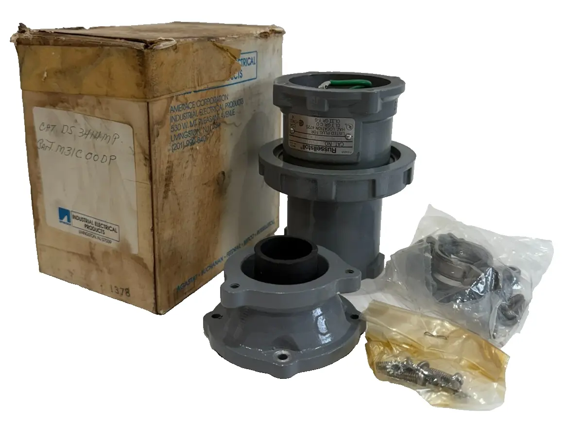 NEW RUSSELLSTOLL DS3414MP MAX-GARD MALE PLUG 30A 600V