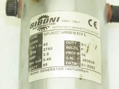 Siboni 30PL082DT14RE55/16 SCME DC Servo Motor 42V 95W 2.8A 2750 RPM