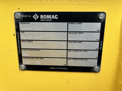 Used 2021 BOMAG BW138AD-5 Asphalt Pavers New York US | Abele Tractor #1341499