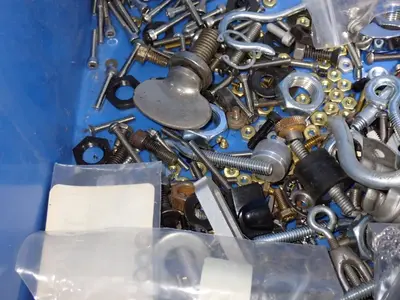 Bolts, Clamps, Nuts, Assorted Hardware.