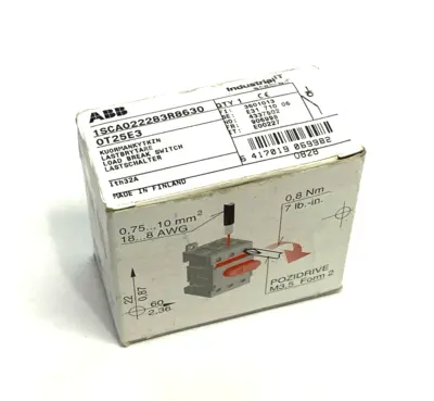 USED ABB LOAD BREAK SWITCH OT25E3 3-POLE