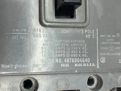 Used WESTINGHOUSE HFB3050 Miscellaneous Equipment (Electrical & Power) Ohio US | Surplus Asset Holdings #1240379