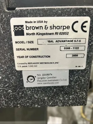 2008 BROWN AND SHARPE Global Advantage 5.7.5 Coordinate Measuring Machines | Machnet (5)
