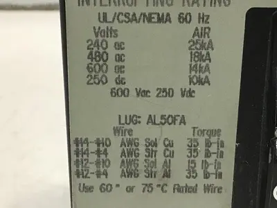 USED SQUARE D FAL36015