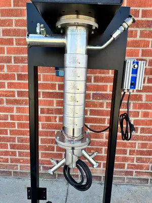 Used POPE SCIENTIFIC 4" WIPED FILM EVAPORATOR  FRAME W/ GRAHAM 6017 MOTOR 1/3 HP Wipe Film - Thin Film Evaporators California US | Equipment Lab #1457354