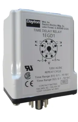 NEW DAYTON 1EGD1 TIME DELAY RELAY 120V