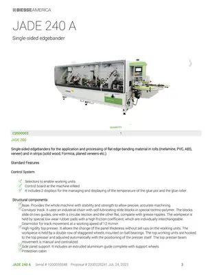 USED 2023 BIESSE JADE 240A