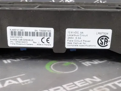 Fisher Rosemount KJ4001X1-BE1 Delta V 8 Wide Carrier Base Module Rev. L Used