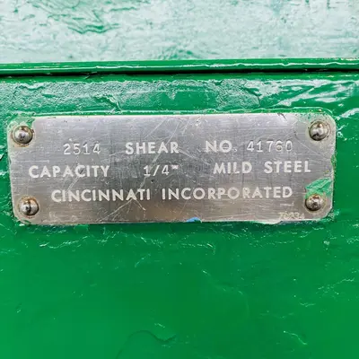 Used 1979 CINCINNATI INC 2514 Power Squaring Shears (Inch) Illinois US | Machine Factory Outlet #1263901
