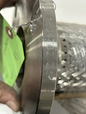 SPFH0250-4L A182 2.5″ 304 Stainless Steel Braided Flex Hose Pipe w/Flanges