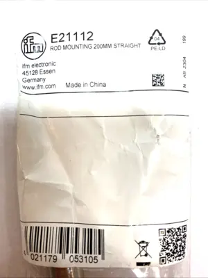 USED IFM 200 MM STAINLESS STEEL SENSOR MOUNTING ROD