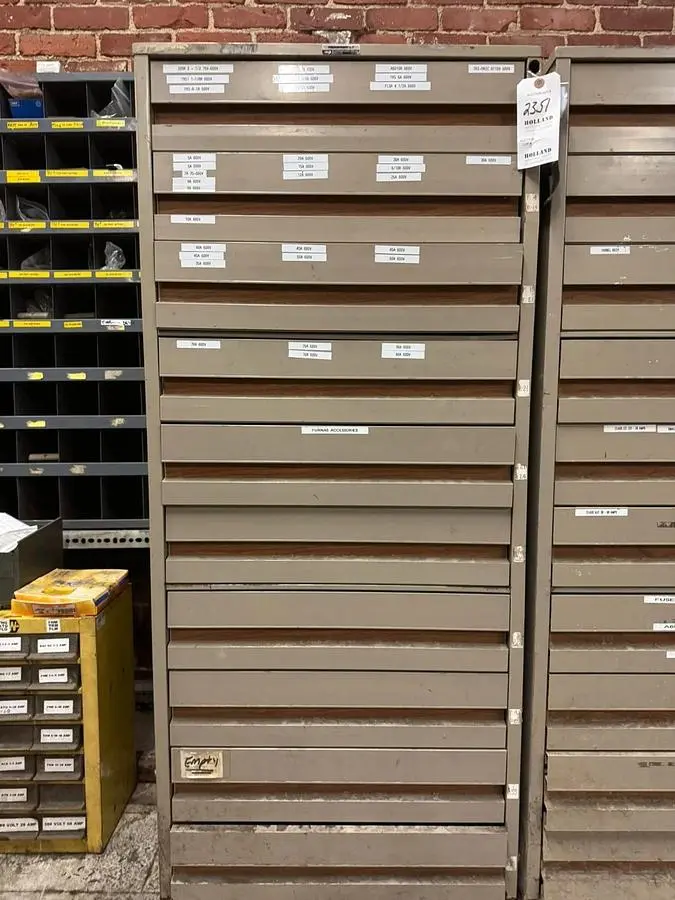 VIDMAR STYLE MICROFORM FILE CABINET 10 DRAWER (NO CONTENTS)