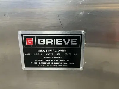 Used GRIEVE NB350 Ovens Ohio US | HGR 24 #1283821