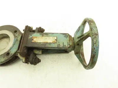 DeZurik 827 Flanged 3" Knife Gate Valve 316 SS Rising Stem Metal Seat