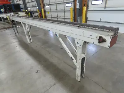 New London Engineering 7.5"x 20' PlastiTrak Plastic Chain Bottle Conveyor 460V