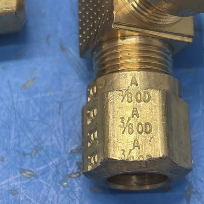 (7) Brass Tee Fittings 3/8 OD NNB Fast 🇺🇸 Shipping + Warranty