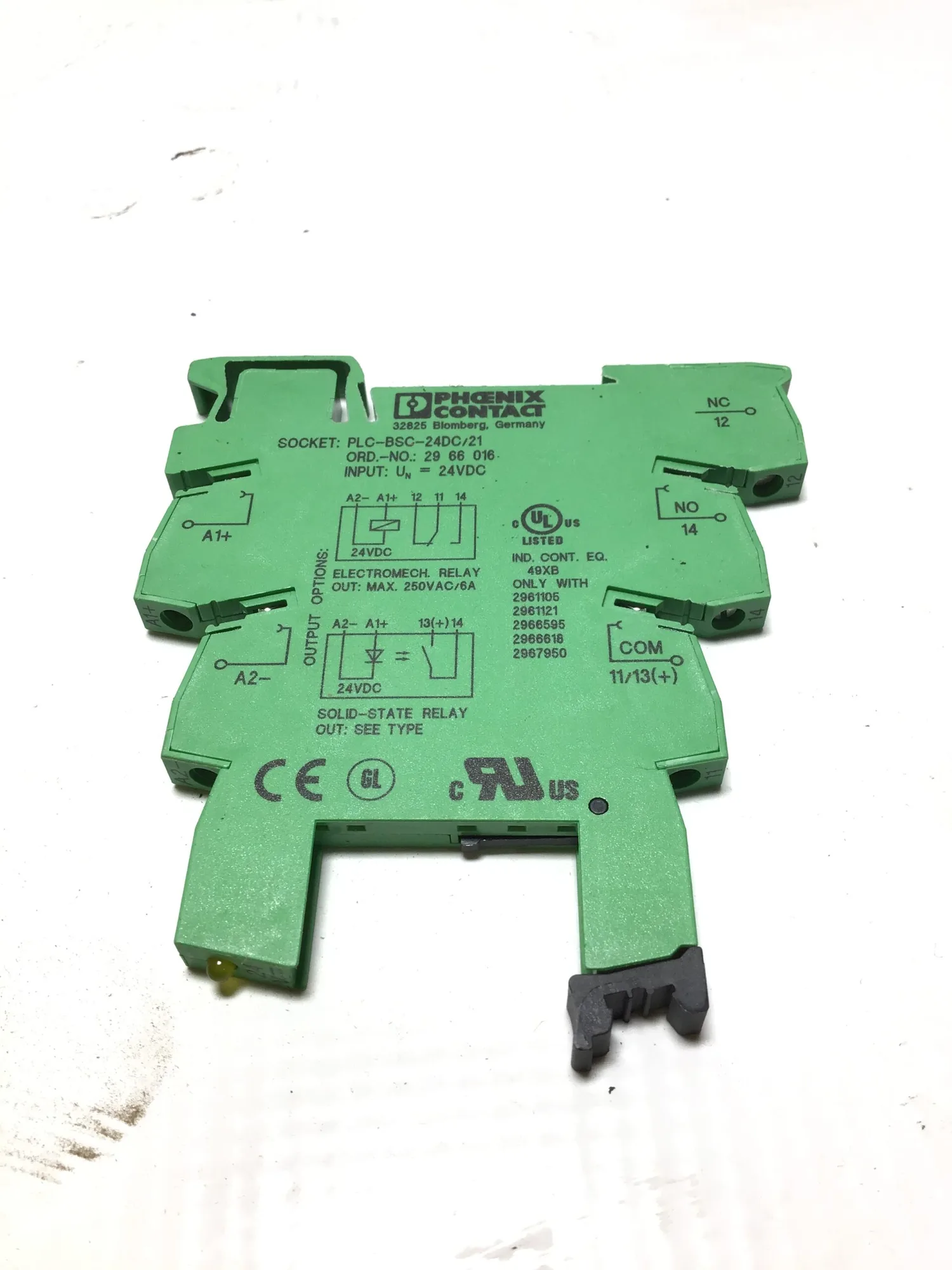 Phoenix Contact PLC-BSC-24DC/21 Solid State Relay 24VDC 250VAC 6A (Lot of 5)