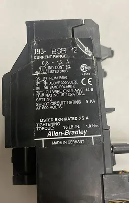 USED ALLEN-BRADLEY 193-BSB-12