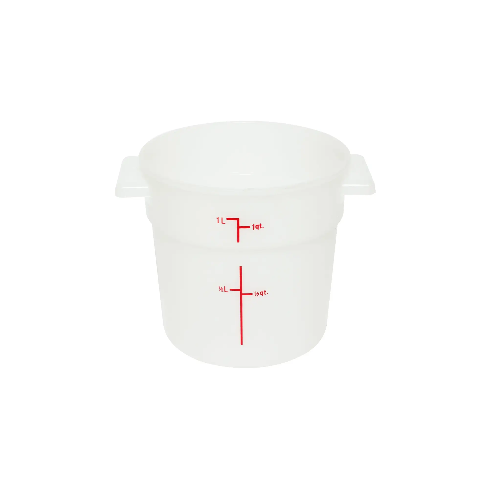 Thunder Group PLRFT301PP 1 qt Round Food Storage Container - Polypropylene, White - 6, (each)
