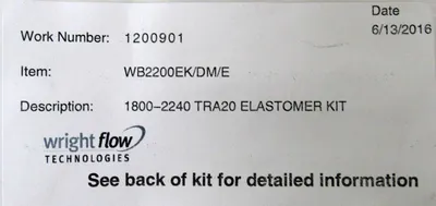 NEW WRIGHT FLOW WB2200EK/DM/E ELASTOMER KIT 1800-2240