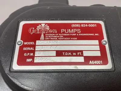 USED GUSHER PUMPS GUSHER PUMPS 8P3-XL EXTENDED LENGTH FLOOD PUMP 1/10HP 10GPM