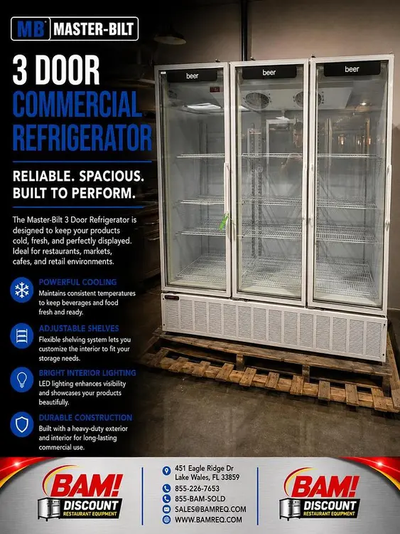 Used MASTER-BILT BMG-74 Display Refrigerators Florida US | BAM Discount Restaurant Equipment #1390508