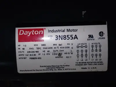 USED DAYTON 3N855A