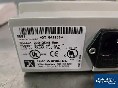 Used IKA (2) IKA Works Inc Model MV1 200-2500RPM Variable Speed Vortexer Miscellaneous Laboratory Equipment Ohio US | Federal Equipment Company #1080175
